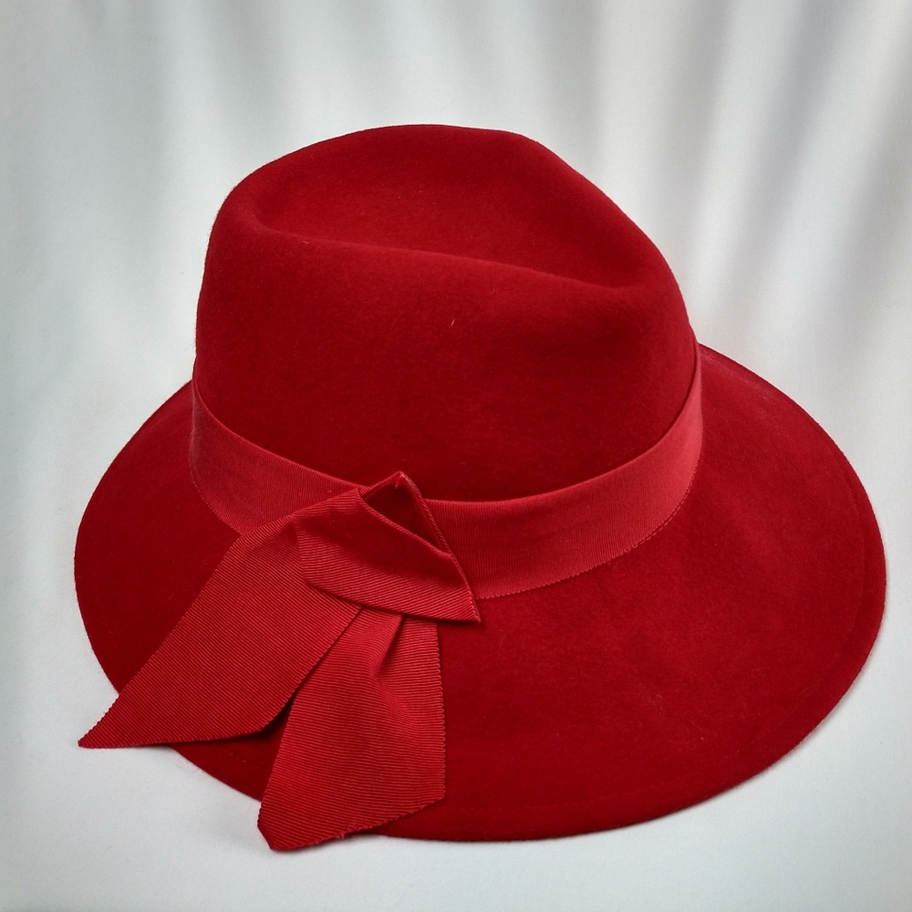 Vintage Sonni San Francisco Red Wool Fedora Hat
